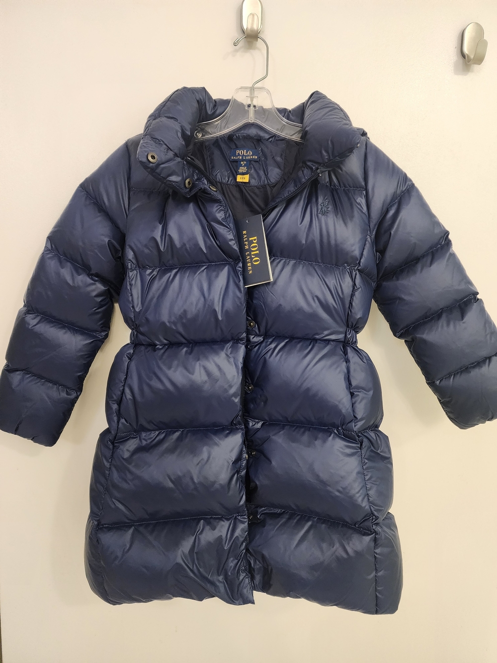 Polo by Ralph Lauren Navy Quilted Puffer Coat for Kids